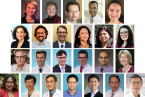 (1st row, left to right) Jennifer Alexander-Brett, MD, PhD; Jane Armer, PhD, RN, FAAN; Thomas J. Baranski, MD, PhD; Alex Rene Carter, MD, PhD; Jen Jen Chang, PhD, MPH (2nd row, left to right) Vincenza Cifarelli, PhD; Gautam Dantas, PhD; Brian F Gage, MD, MSc; Mojgan Golzy, PhD; Aditi Gupta, PhD; Catherine Rose Hoyt, PhD, OTD, OTR/L (3rd row, left to right) Aaron N. Johnson, PhD; James G. Krings, MD, MSCI; Xiaowei Li, PhD; Jonathan Daniel Moreno, MD, PhD; Dhiren Patel, MD; Linda Ruth Peterson, MD, FACC, FAHA, FASE (4th row, left to right) Devita Stallings, MSN, PhD, RN; Lulu Sun, MD, PhD; Kwee Thio, MD; Guoqiao Wang, PhD; Yong Wang, PhD; Gregory F. Wu, MD, PhD; Jie Zheng, PhD