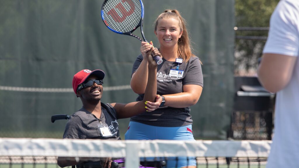 Waldy Upchurch plays tennis.