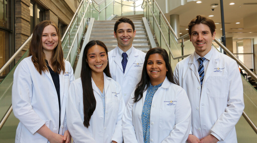 Left to right: Talora Martin, Salena Cui, Jared Goodman, Humsini Viswanath and Kevin Hochstrasser.