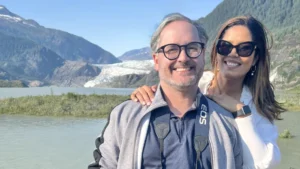 Francisco Rios was diagnosed with early Alzheimer’s at age 46. His wife, Zahydie Burgos Ribot, is now his caregiver. They recently visited Alaska, a destination on their bucket list. Courtesy Zahydie L. Burgos Ribot