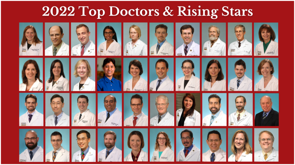 Composite of dozens of Neurology faculty members who were listed as Castle Connolly's 2022 Top Docs and Rising Stars