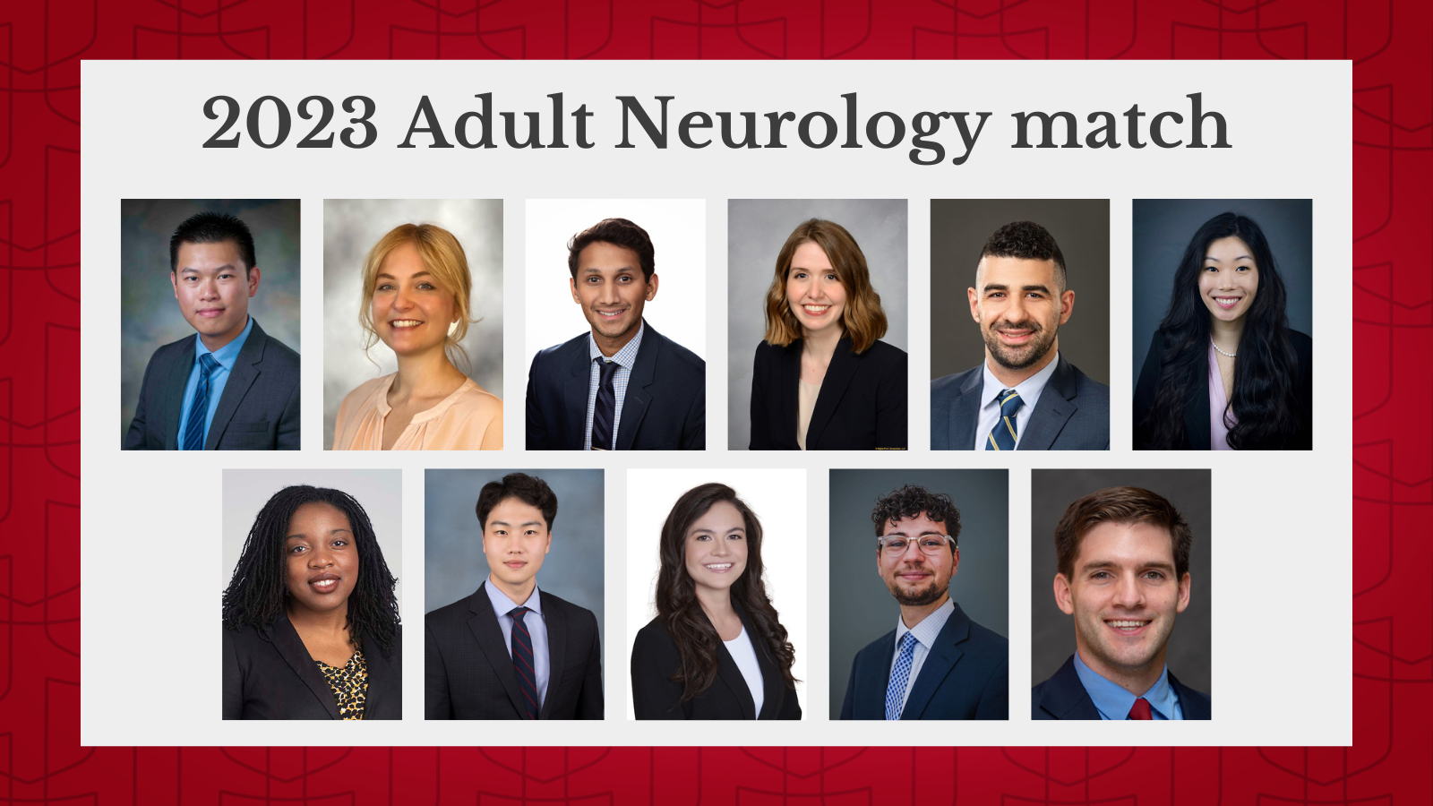 to our 2023 residency matches! Neurology Washington