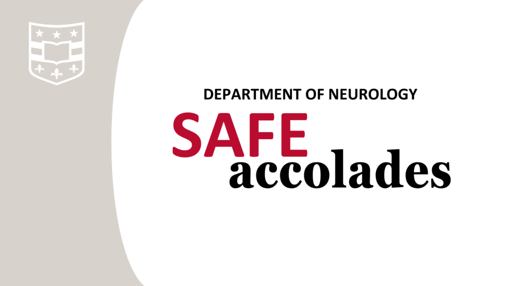 SAFE accolades - Neurology